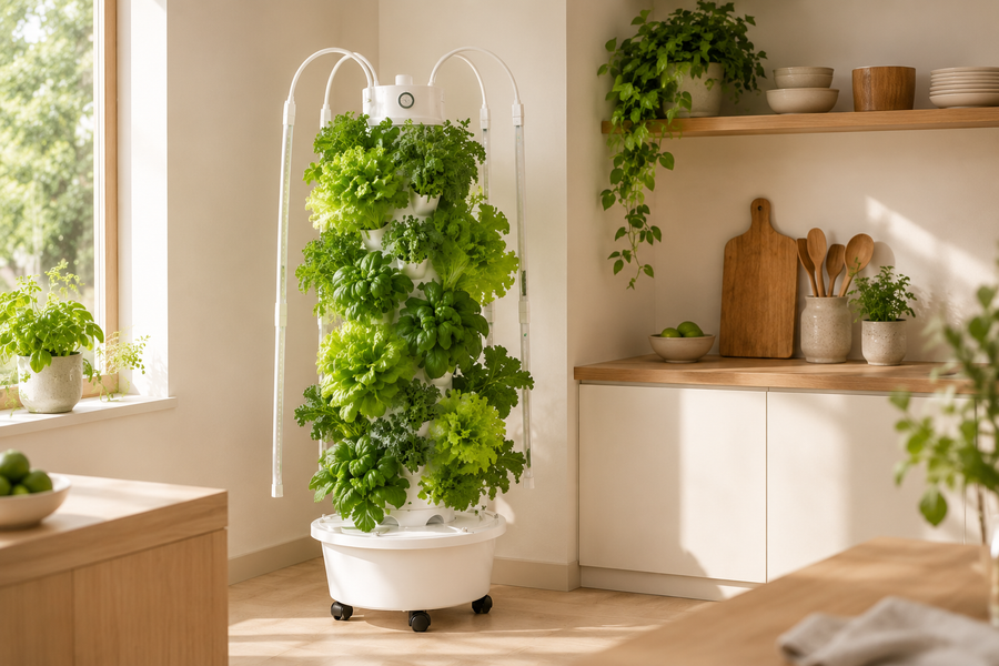 Hydroponic Tower for Families: Growing Together at Home